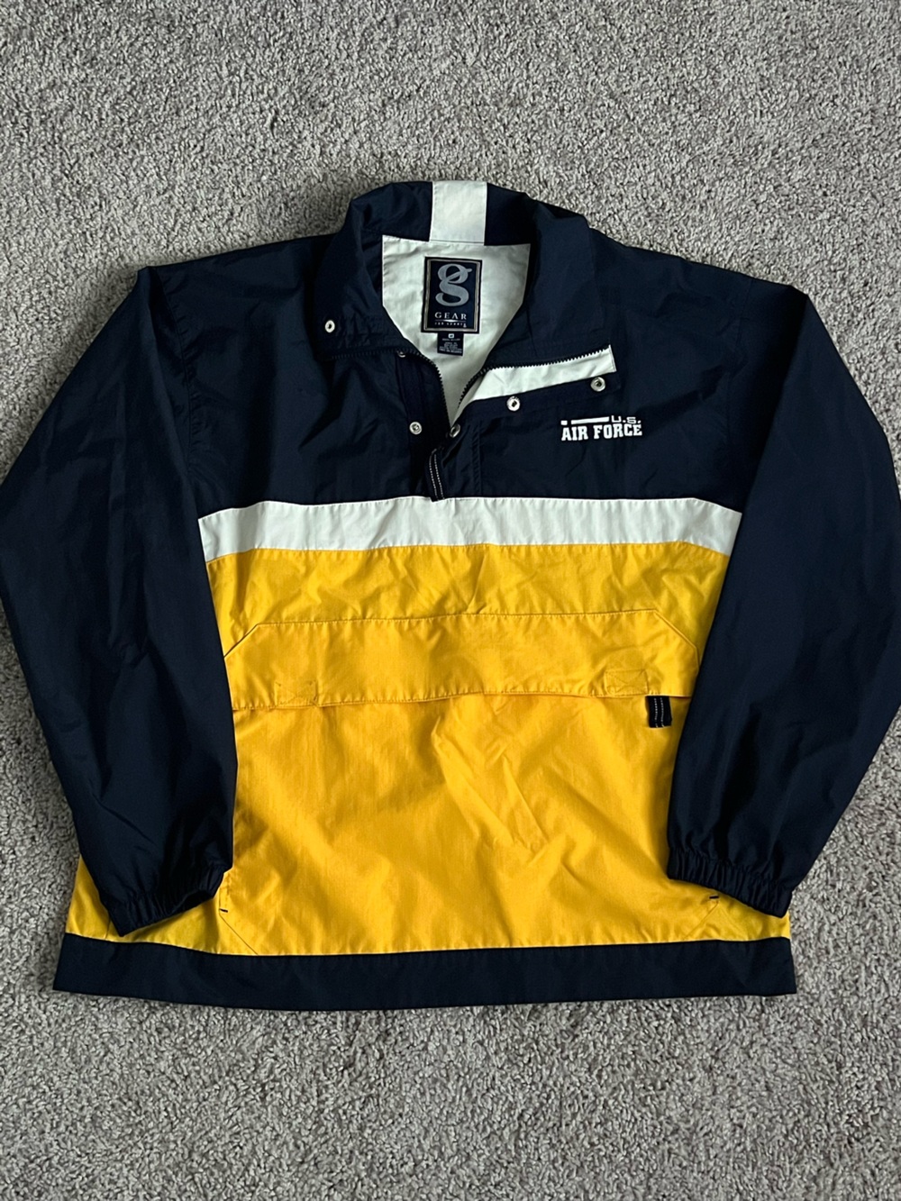 Gear For Sports Navy and Yellow (Air Force) Windbreaker Jacket - Men's